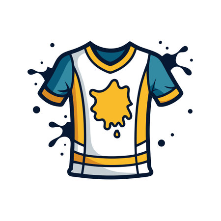Sport T-Shirt with Splash Illustration, Clean Modern Lookのイラスト素材