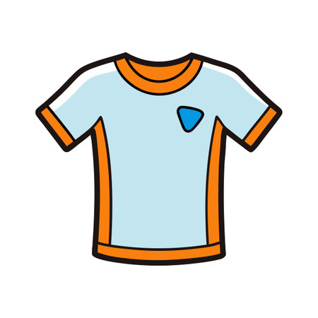 Cartoon style T-Shirt for sports apparel design ideaのイラスト素材