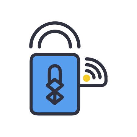 Smart lock icon for security and connection purposesのイラスト素材