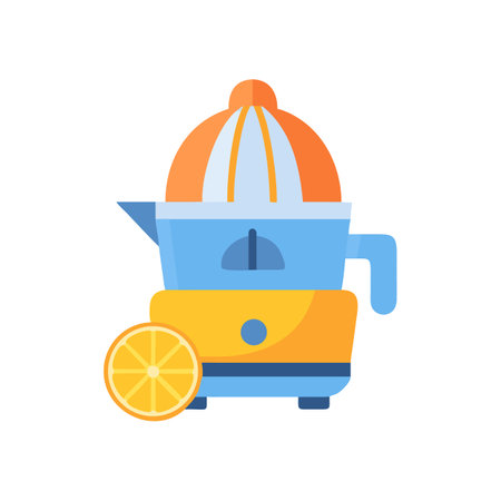 Orange juicer vector illustration on a black backgroundのイラスト素材