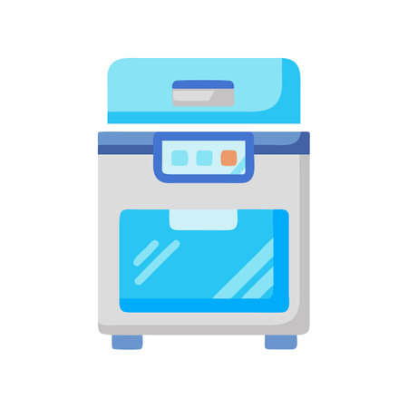 Microwave oven kitchen appliance flat design illustrationのイラスト素材