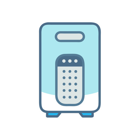 Modern air purifier illustration on a black backgroundのイラスト素材