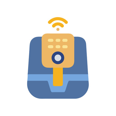 Smart Air Fryer with WiFi Control Illustrationのイラスト素材