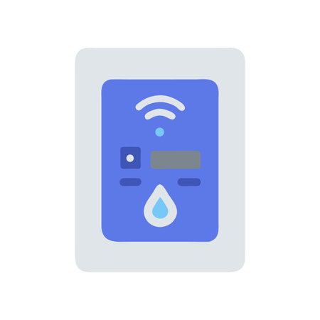 Smart water sensor icon for home automation system
