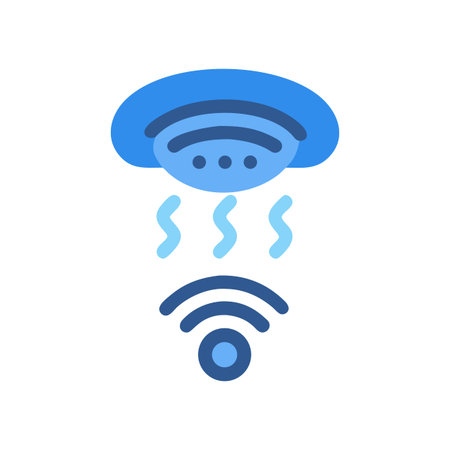 Smart home climate control with cloud and Wi-Fiのイラスト素材