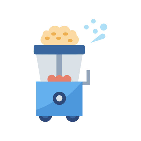 Popcorn machine icon, snack, fairground, vector illustration designのイラスト素材
