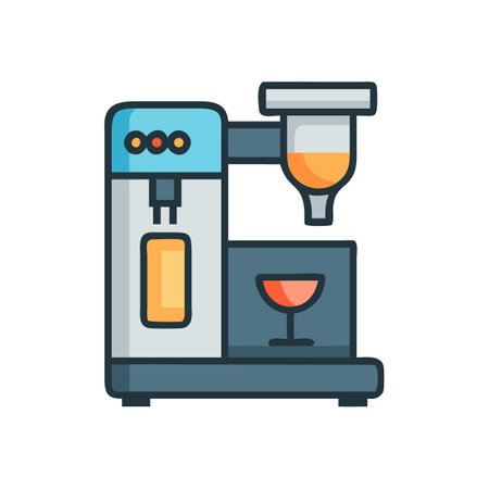 Modern Automatic Cocktail Machine Vector Icon Illustrationのイラスト素材