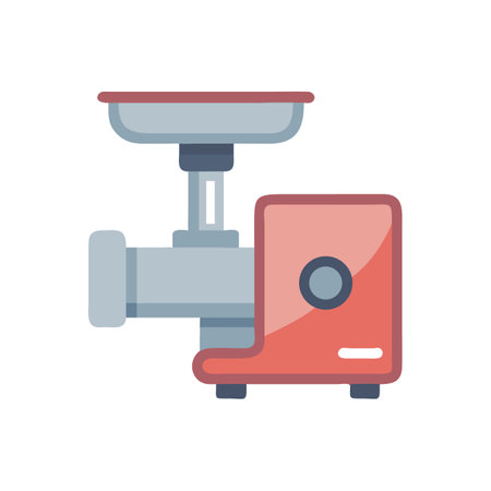 Stylized meat grinder icon on black backgroundのイラスト素材