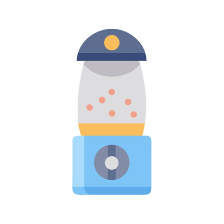 Retro Candy Dispenser Machine Icon - Sweet Treat Delightのイラスト素材