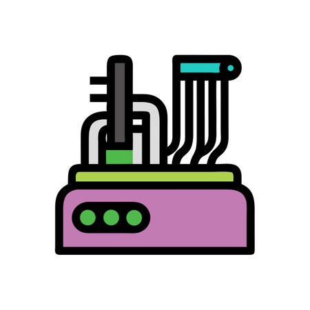 Abstract, Minimalist Illustration of a 3D Printer Conceptのイラスト素材