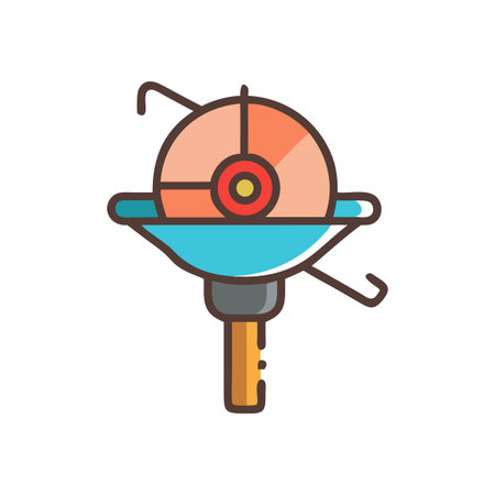 Modern Antenna Icon with Retro Color Palette Vectorのイラスト素材