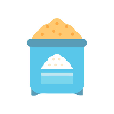 Bag of Sugar or Grain Isolated on Blackのイラスト素材