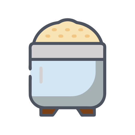 Bag of Flour Icon Illustration, Baking and Cookingのイラスト素材