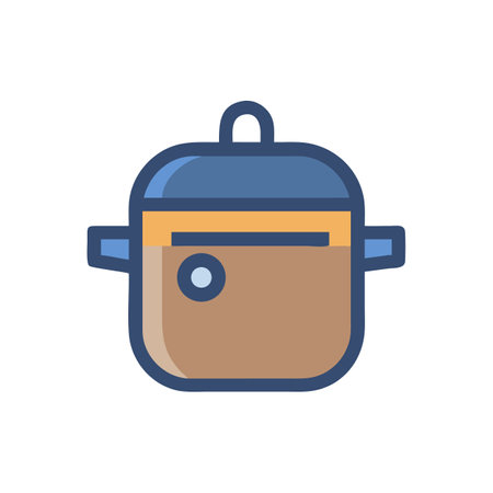 Pot Icon for Culinary Cooking and Kitchenware Designのイラスト素材