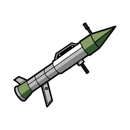 Cartoon RPG Rocket Launcher, Weapon, Military, Illustration
