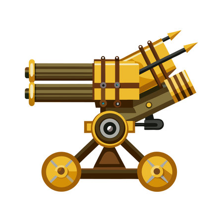 Medieval Catapult Illustration - Ancient Siege Warfare Weaponのイラスト素材