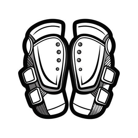 Knee pads cartoon protective sport equipment vector illustrationのイラスト素材