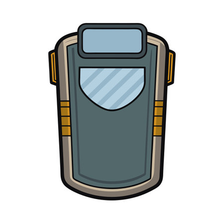 Riot Shield Cartoon Illustration for Safety and Protectionのイラスト素材