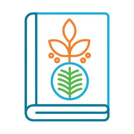 Botanical Book Icon Vector Illustration, Gardening Knowledgeのイラスト素材