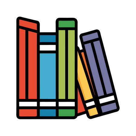 Colorful books stacked together, vector illustration, education conceptのイラスト素材