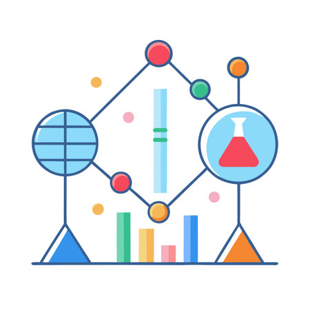 Abstract science data research icon vector illustration designのイラスト素材