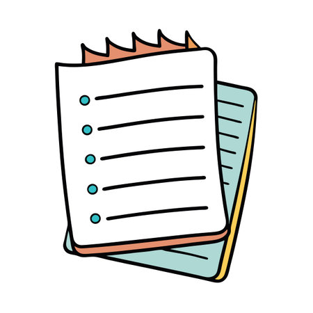 Cute checklist notes paper illustration for organizing tasks