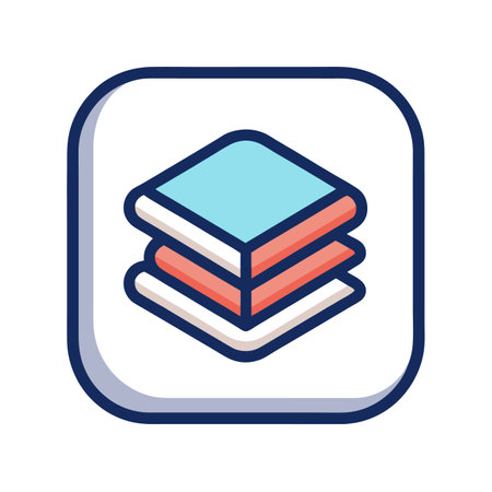 Stack of Books Vector Icon, Education and Knowledgeのイラスト素材