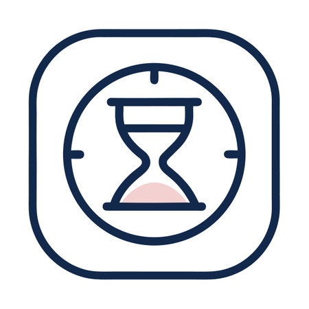 Hourglass Timer within Rounded Square - Symbol of Timeのイラスト素材