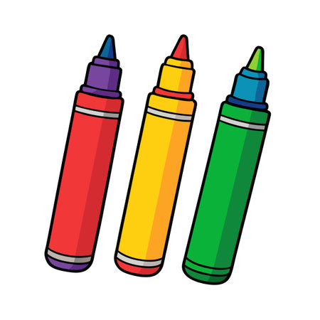 Colorful Marker Set - Creative Tools for Artistsのイラスト素材