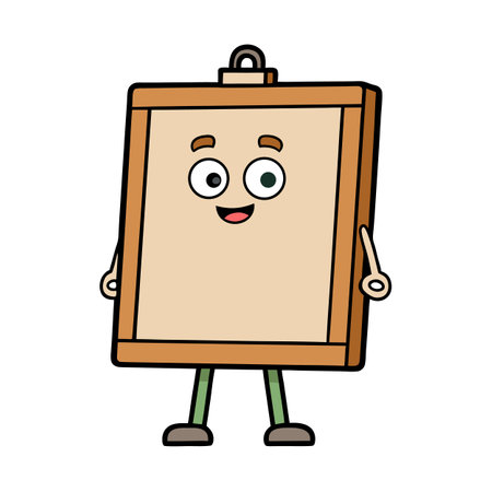 Happy Clipboard Character with Legs, Arms and Eyesのイラスト素材