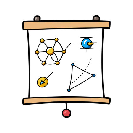 Presentation board with data analysis charts and diagramsのイラスト素材