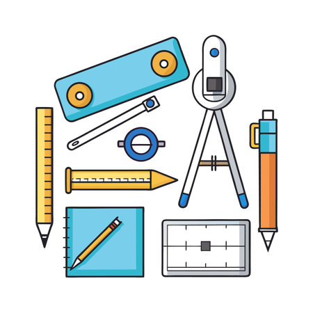 Vector Drafting and Stationery Tools for Design Professionalsのイラスト素材