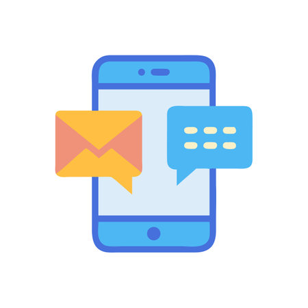 Smartphone with messages, email notifications and new informationのイラスト素材
