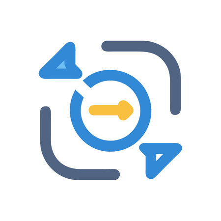Iteration process diagram illustrating forward motion with feedback loopsのイラスト素材