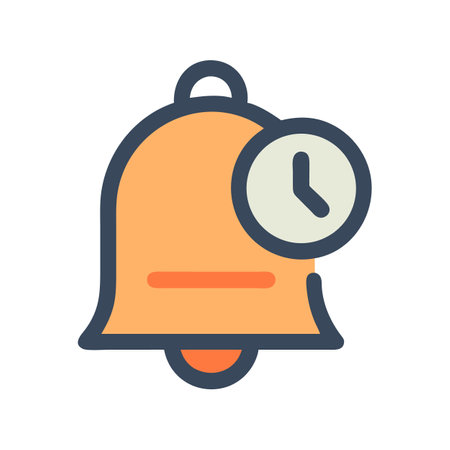 Reminder Notification with Time Illustration, deadline or deadlineのイラスト素材