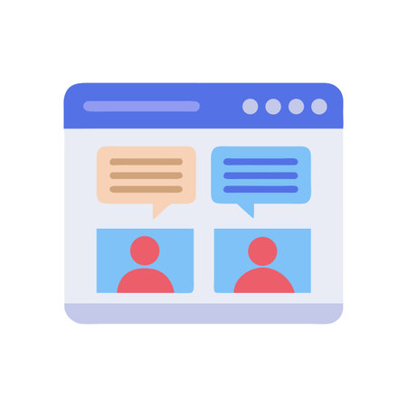 Online video conference, team communication, remote work concept
