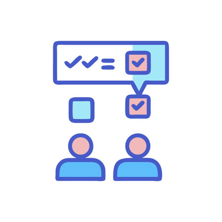 Teamwork checklist: Collaboration and consensus to ensure goalsのイラスト素材