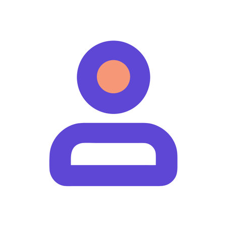 Minimalist User Icon with Circle Head and Bodyのイラスト素材