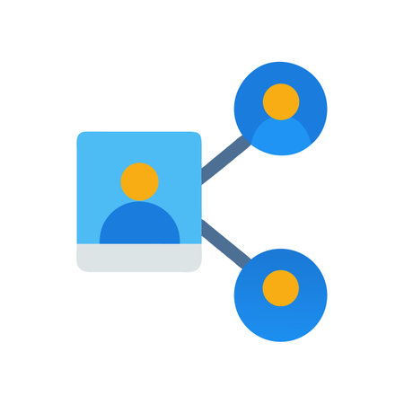 Share Icon Vector Illustration on Black Backgroundのイラスト素材