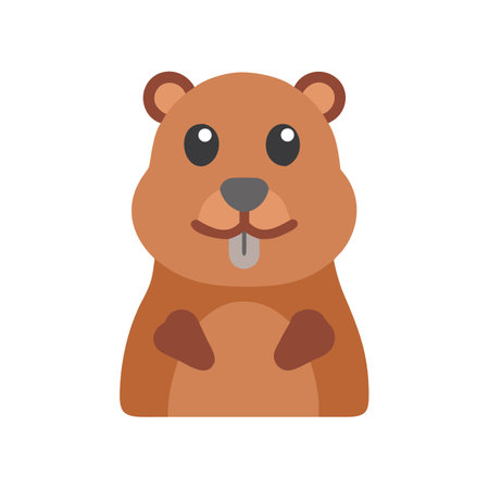 Cartoon Beaver Illustration: Cute, Funny, Nature, Woodland Animalのイラスト素材