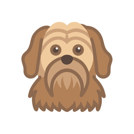 Cute Dog Breed Cartoon Emoji Head Isolatedのイラスト素材