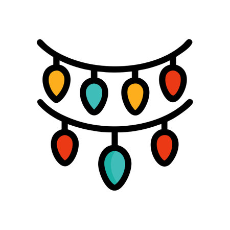 Colorful Party Garland - Abstract Vector Illustrationのイラスト素材