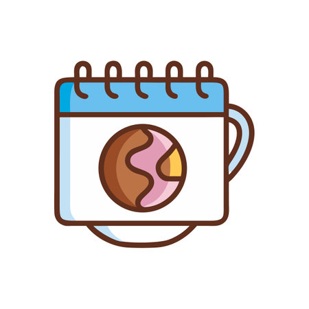 National Donut Day calendar vector icon illustration designのイラスト素材