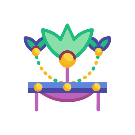 Colorful cartoon stage, platform or jewelry display standのイラスト素材