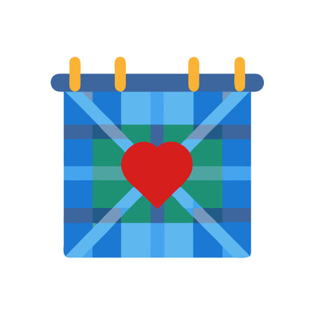 Love schedule, valentine day, love calendar, red heart iconのイラスト素材