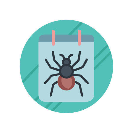 Calendar icon with an ant illustrating a dateのイラスト素材