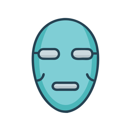 Cosmetic facial mask, beauty treatment, skincare illustrationのイラスト素材
