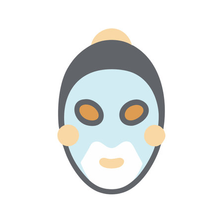 Facial mask icon symbol illustration for cosmetic skincareのイラスト素材