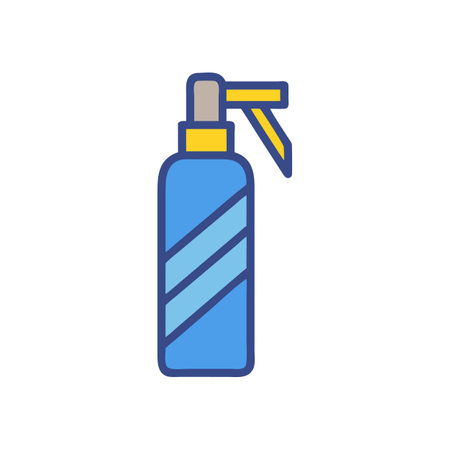 Spray bottle vector illustration, household cleaning product iconのイラスト素材