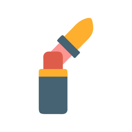 Modern Lipstick Illustration on Black Background for Beautyのイラスト素材